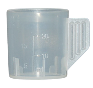 Measure Cup 20mL Natural with Handle