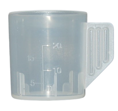Measure Cup 20mL Natural with Handle
