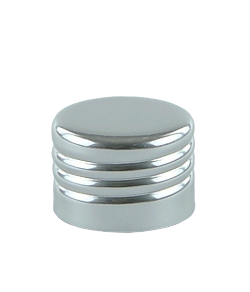 SCYX Screw Cap 24/410 Shiny-Silver Aluminium Grooved + PE Wad